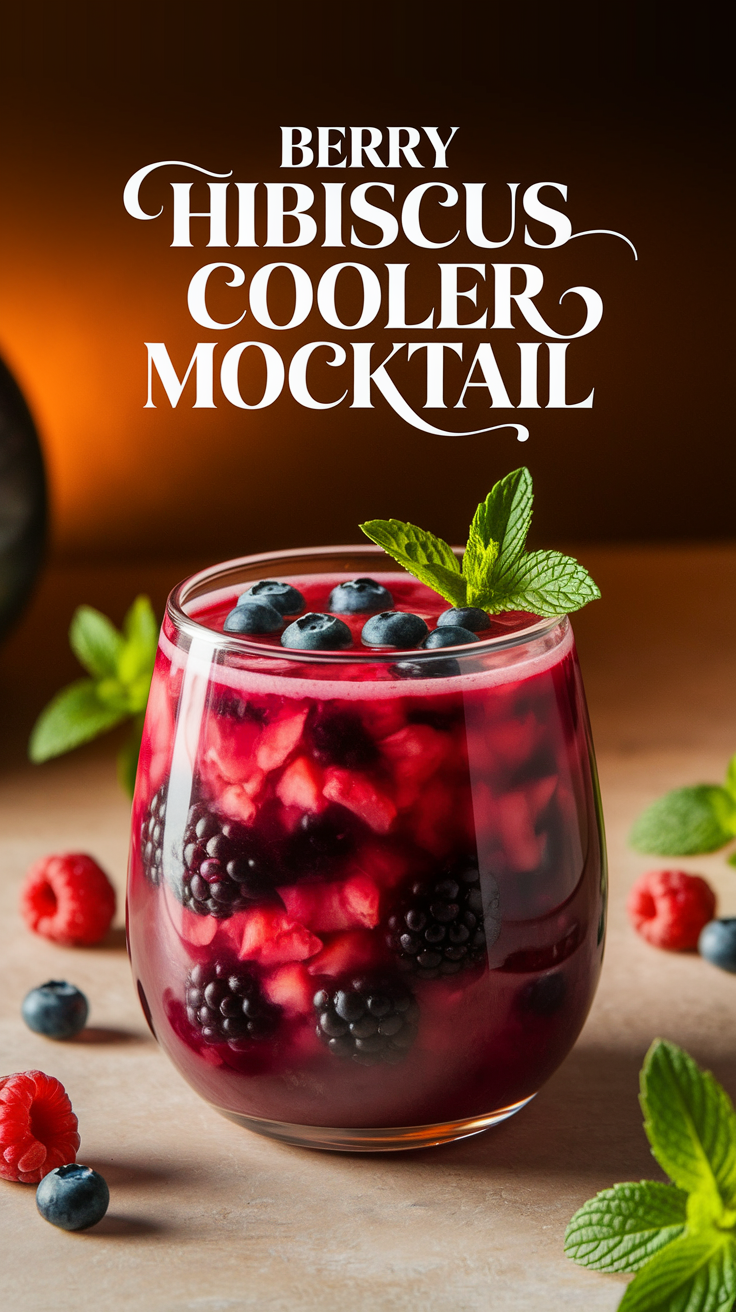 Berry Hibiscus Cooler Mocktail 