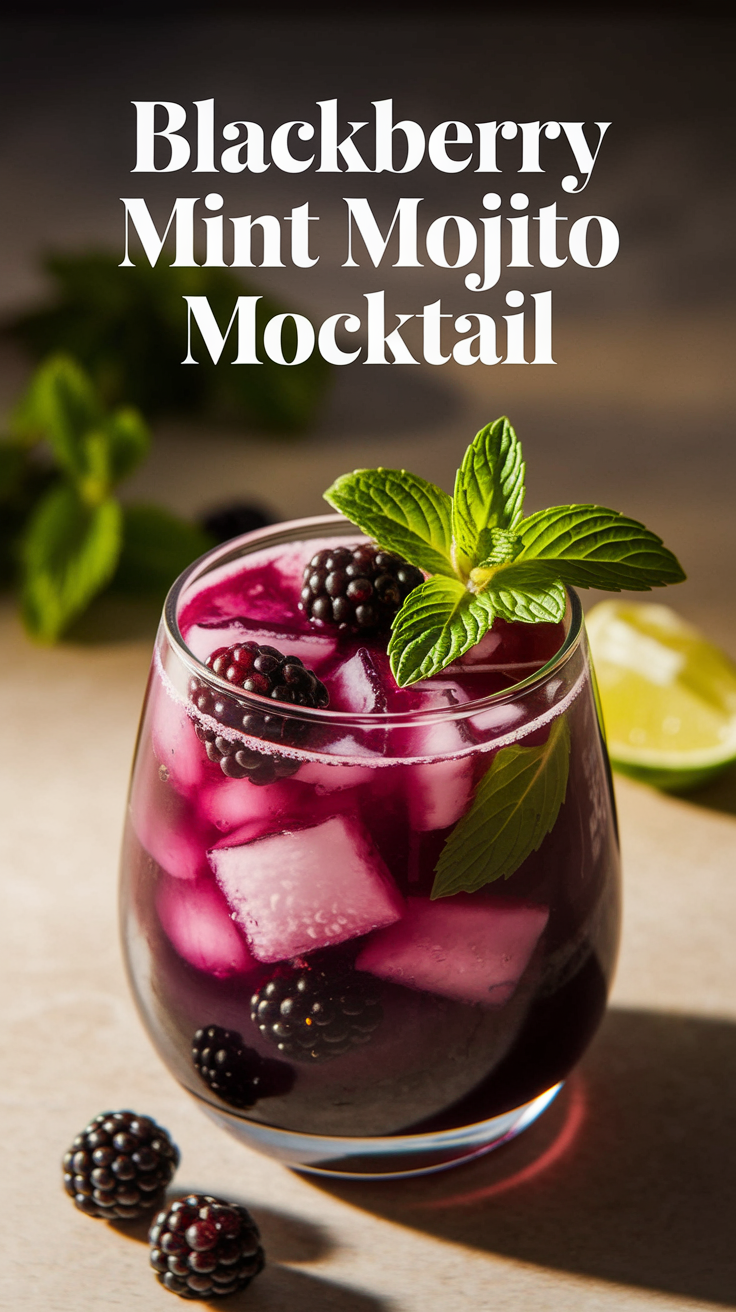 Blackberry Mint Mojito Mocktail