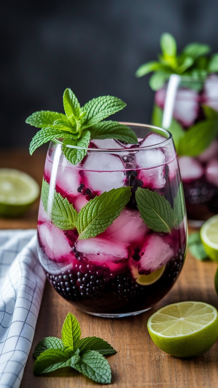 Blackberry Mint Mojito Mocktail