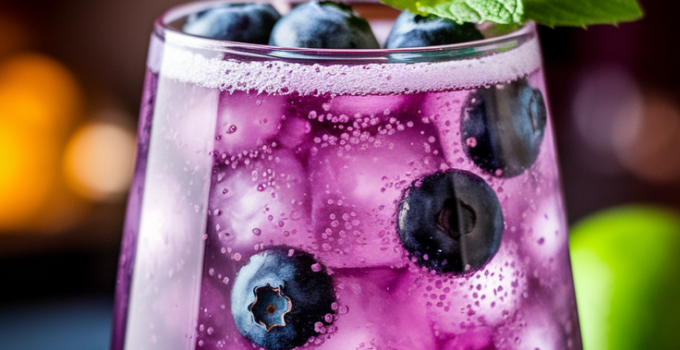 Blueberry Lime Sparkler Mocktail