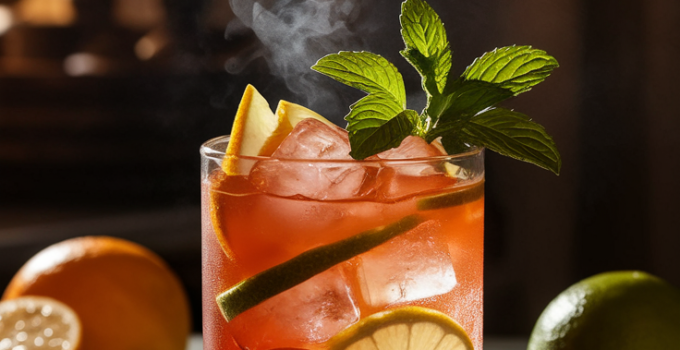 Burnt Citrus Smash Mocktail