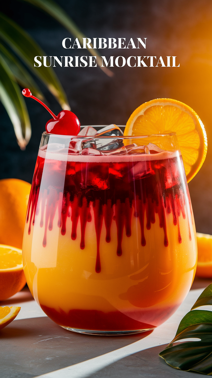 Caribbean Sunrise Mocktail