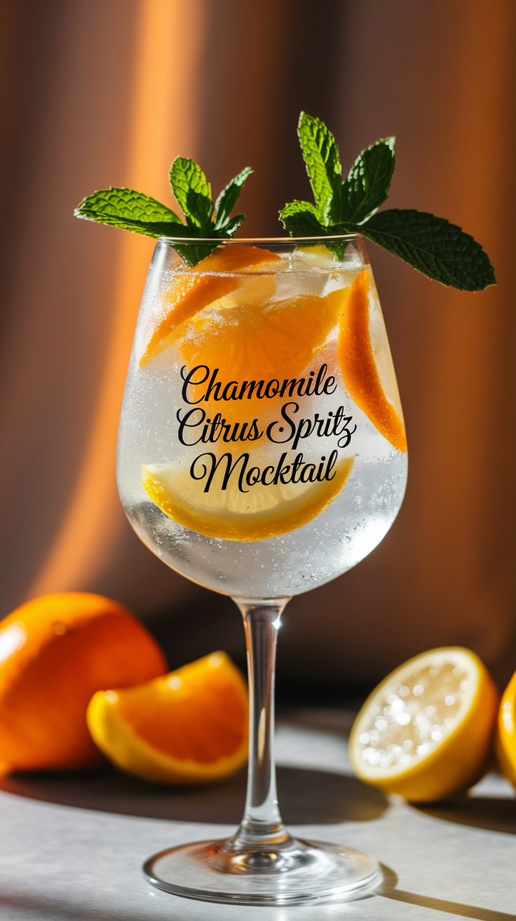 Chamomile Citrus Spritz Mocktail