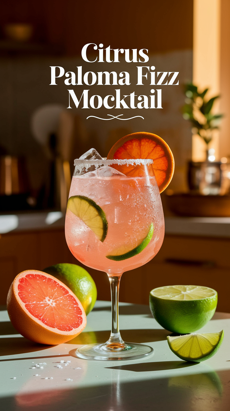 Citrus Paloma Fizz Mocktail