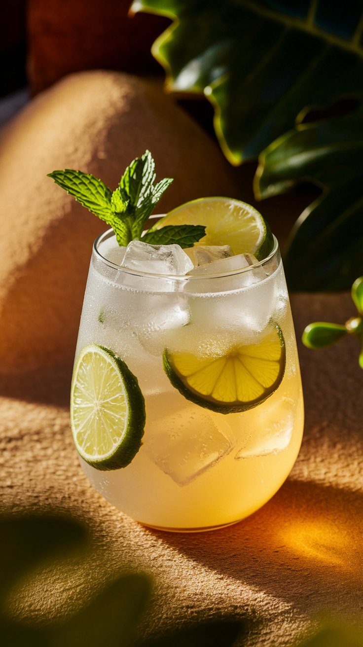 Coconut Lime Fizz Mocktail