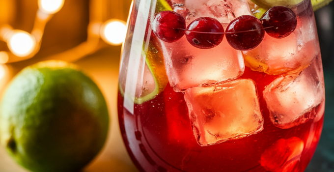 Cranberry Lime Spritzer Mocktail