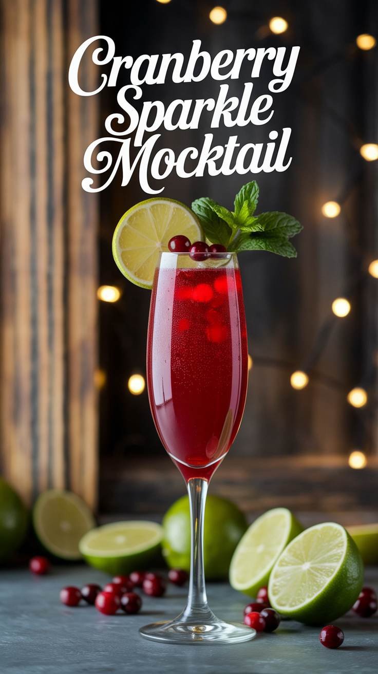 Cranberry Sparkle Mocktail