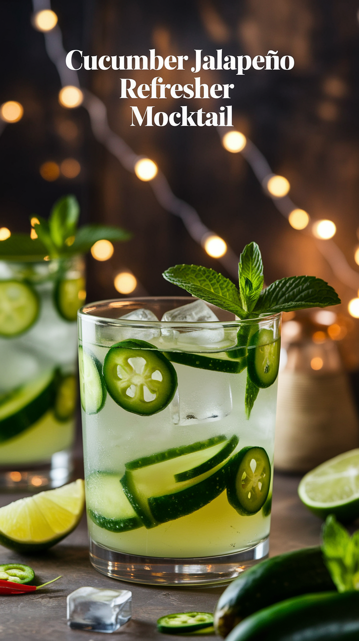 Cucumber Jalapeño Refresher Mocktail