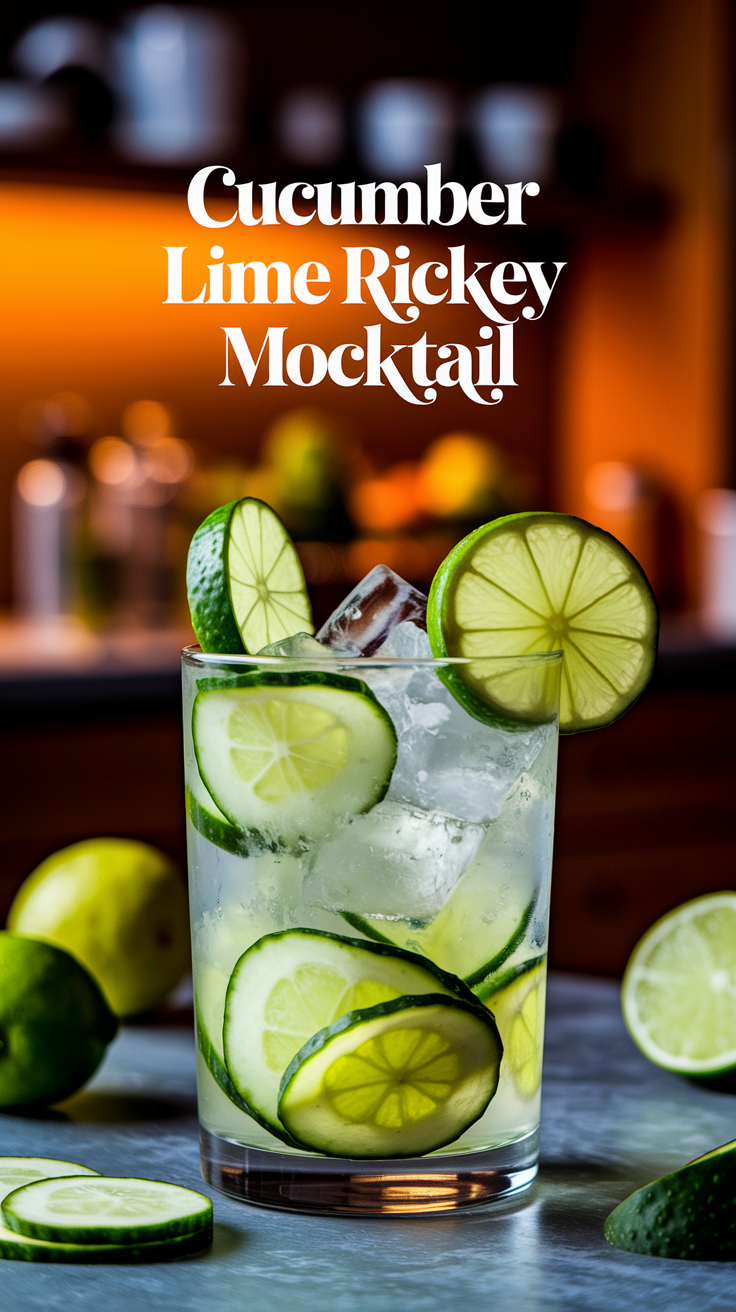 Cucumber Lime Rickey Mocktail 