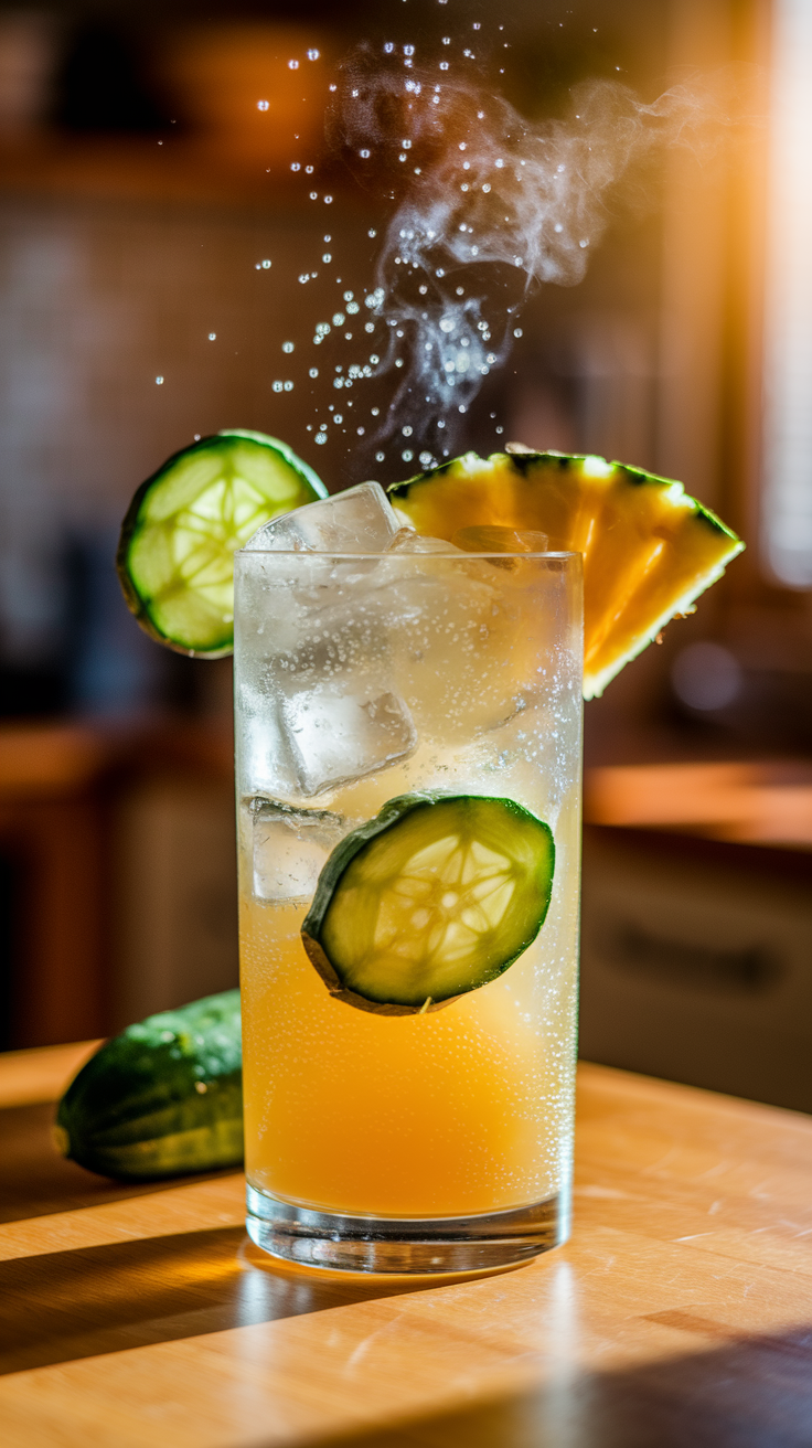 Cucumber Pineapple Refresher Mocktail