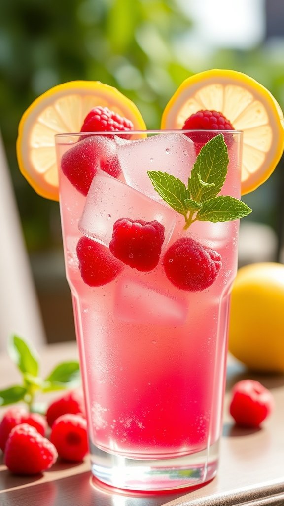 Easy Raspberry Lemon Fizz Mocktail Recipe