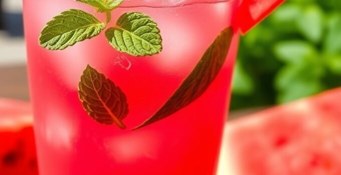 Watermelon Mint Cooler Mocktail