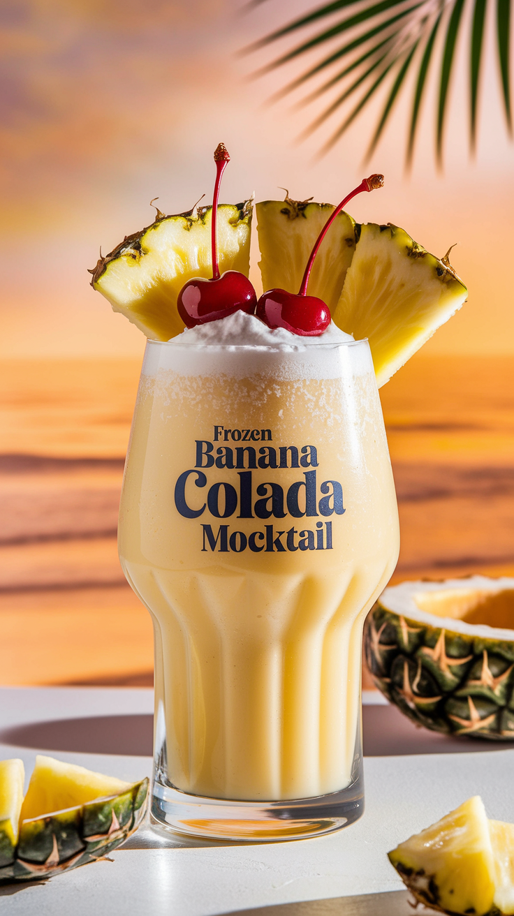 Frozen Banana Colada Mocktail 