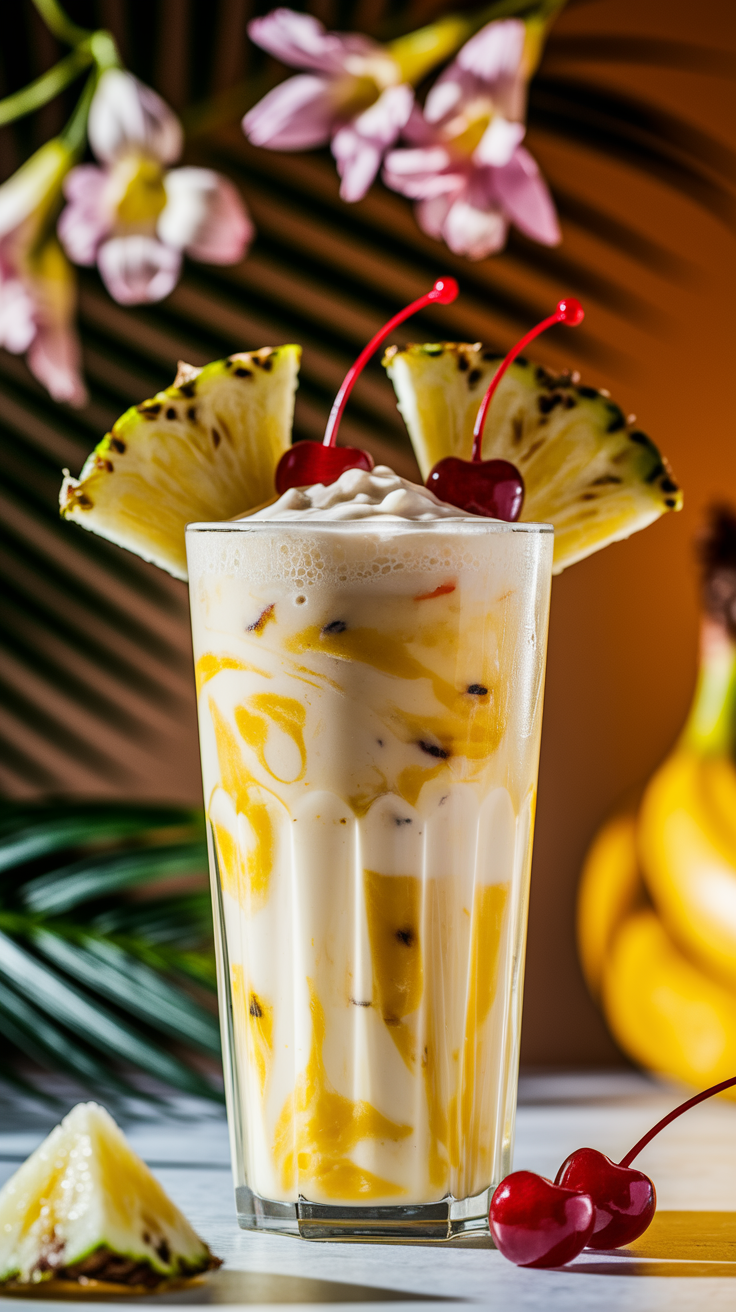 Frozen Banana Colada Mocktail