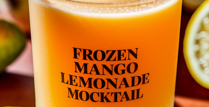 Frozen Mango Lemonade Mocktail