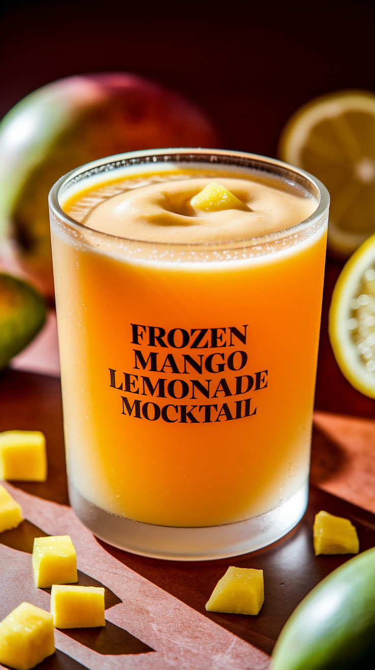 Frozen Mango Lemonade Mocktail