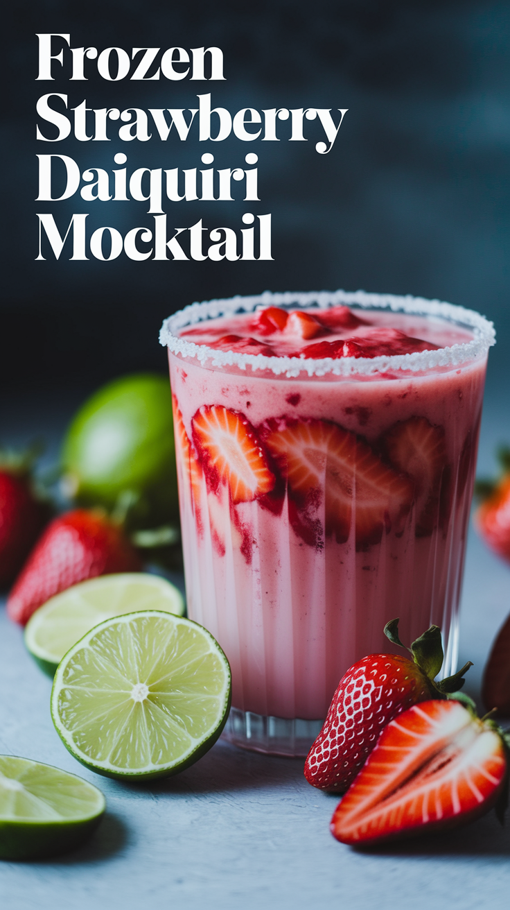 Frozen Strawberry Daiquiri Mocktail 