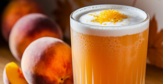 Ginger Peach Sparkler Mocktail