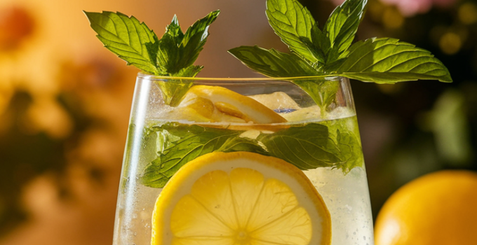 Herbal Lemon Tonic Mocktail