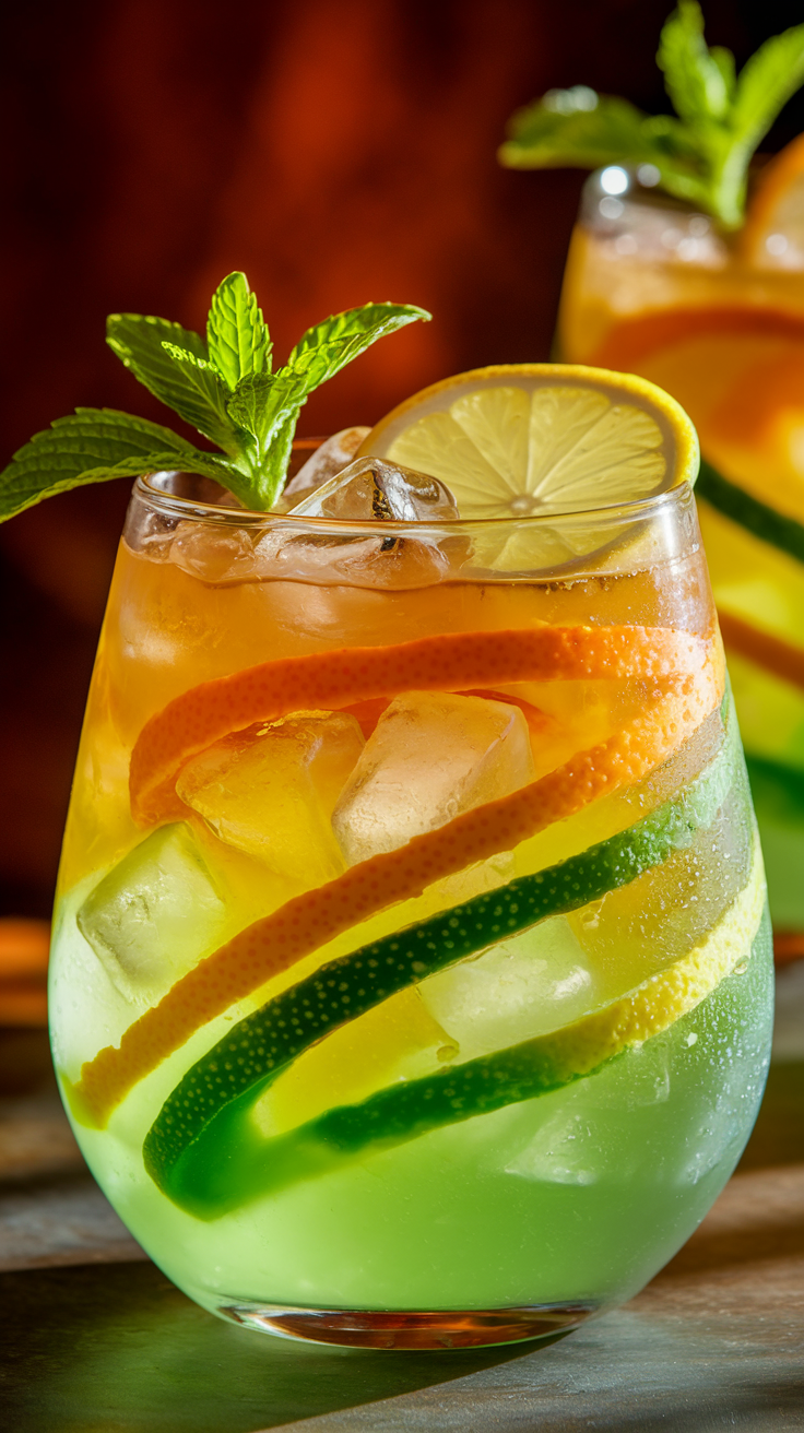 Iced Green Tea Citrus Mocktail
