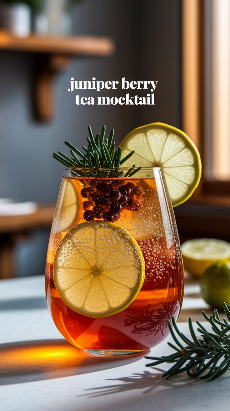 Juniper Berry Tea Mocktail