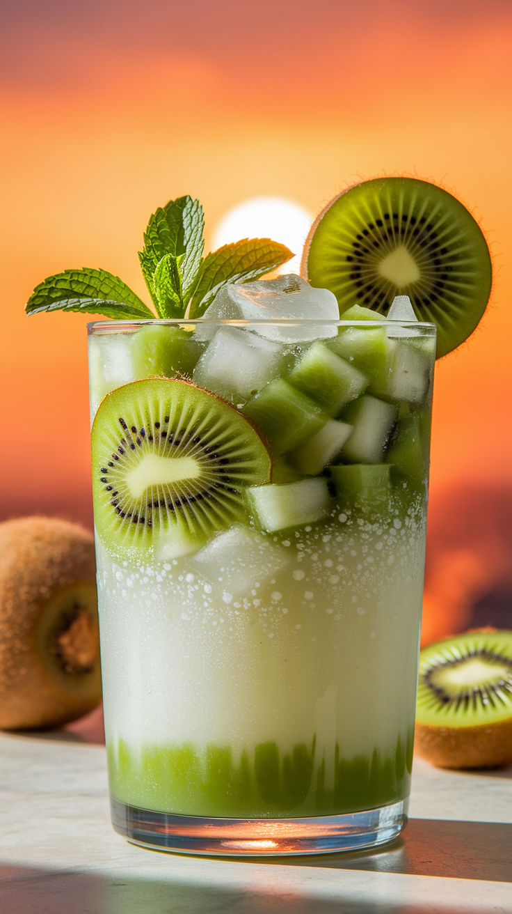 Kiwi Coconut Splash Mocktail