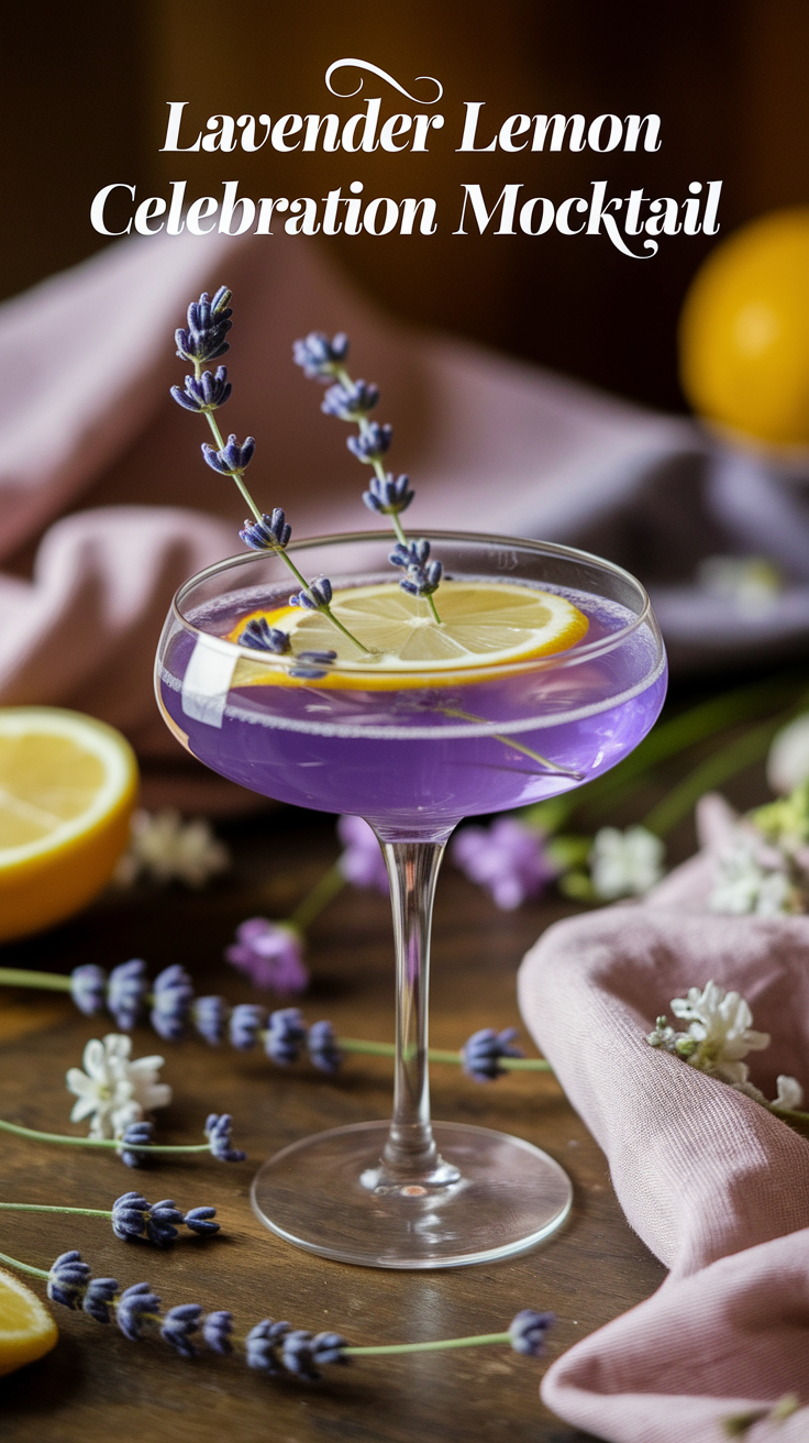 Lavender Lemon Celebration Mocktail