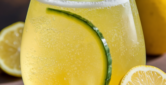 Lemon Cucumber Sparkling Mocktail