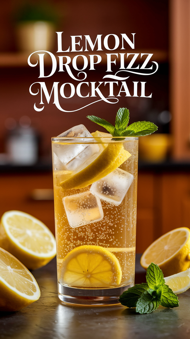 Lemon Drop Fizz Mocktail 