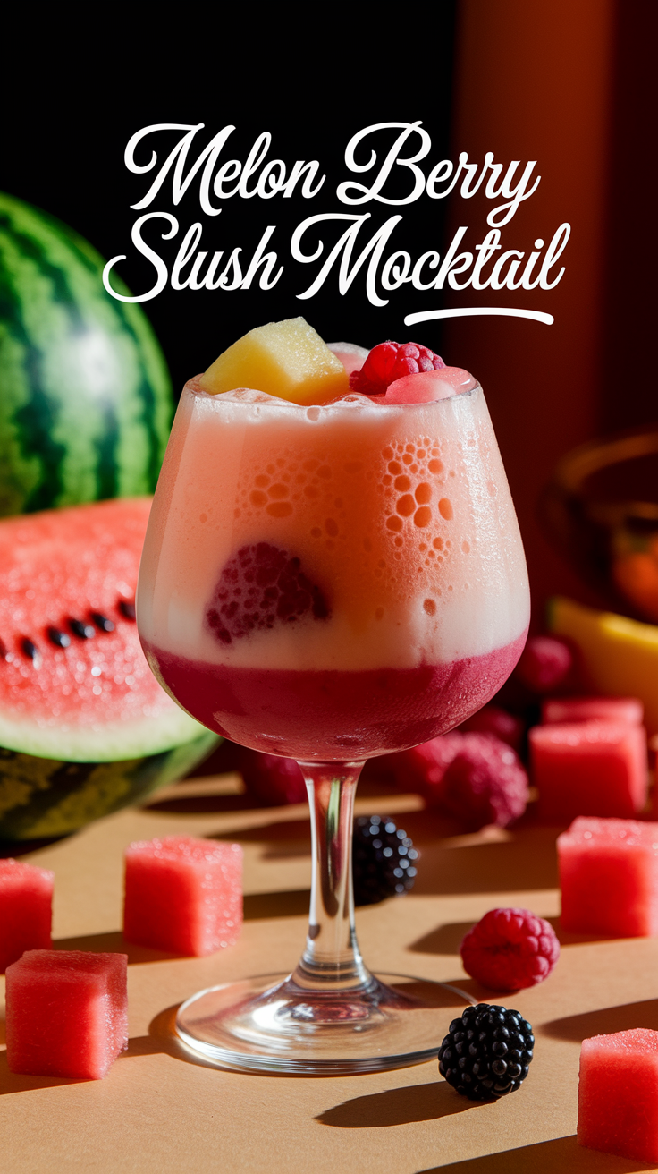 Melon Berry Slush Mocktail