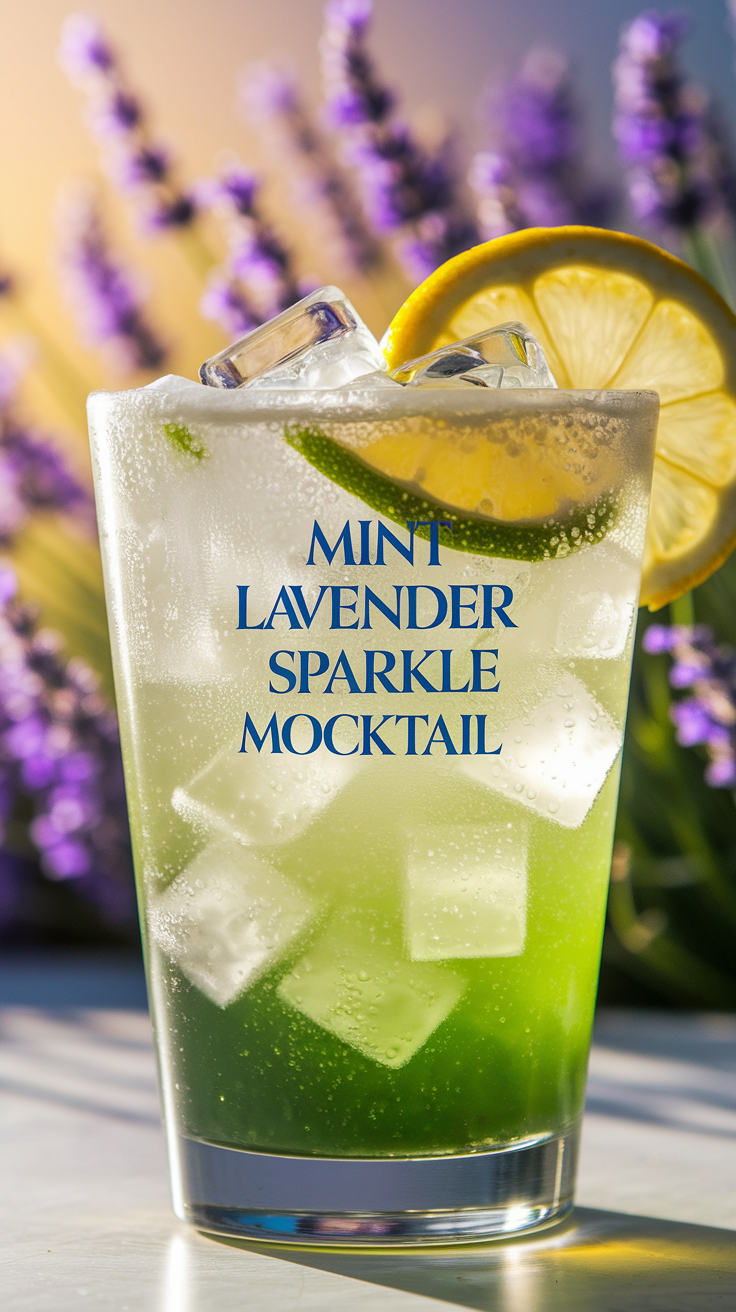 Mint Lavender Sparkle Mocktail 