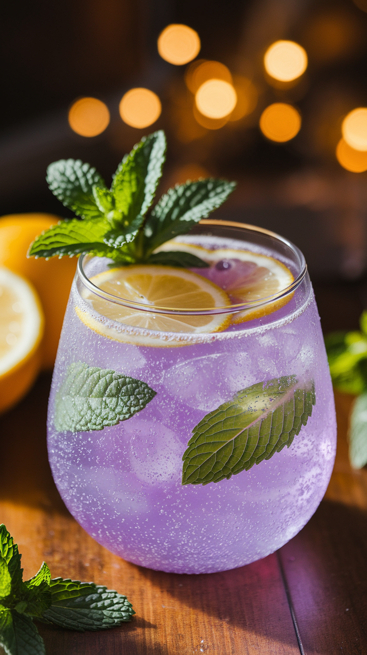 Mint Lavender Sparkle Mocktail
