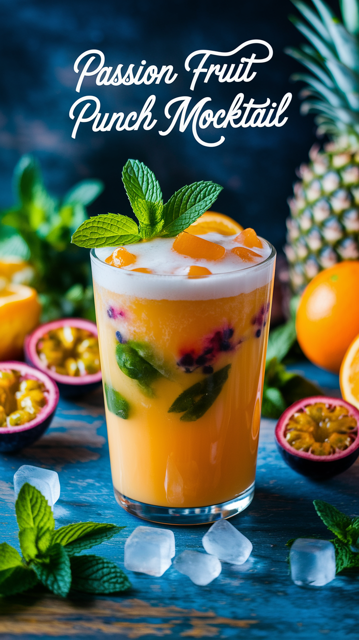 Passion Fruit Punch Mocktail 