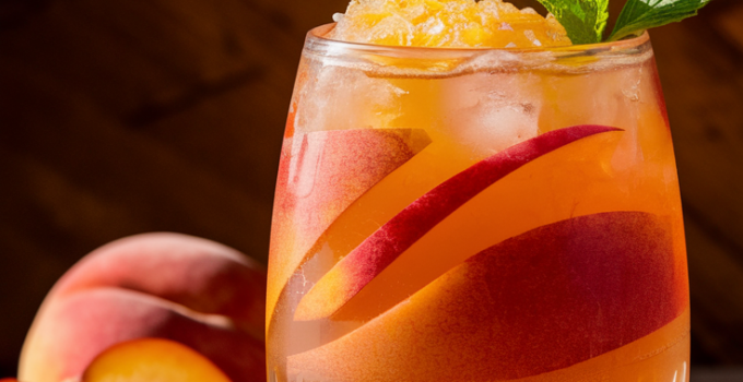 Peach Ginger Iced Tea Mocktail