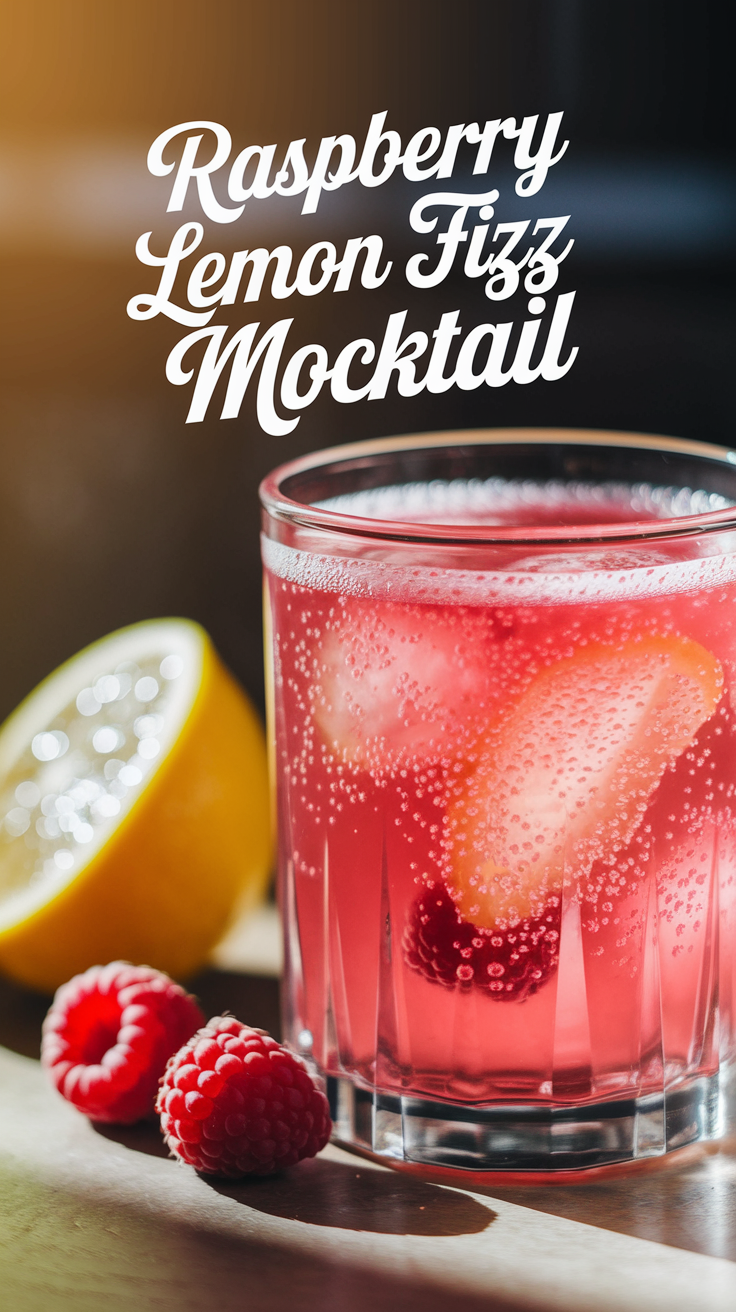 Raspberry Lemon Fizz Mocktail 