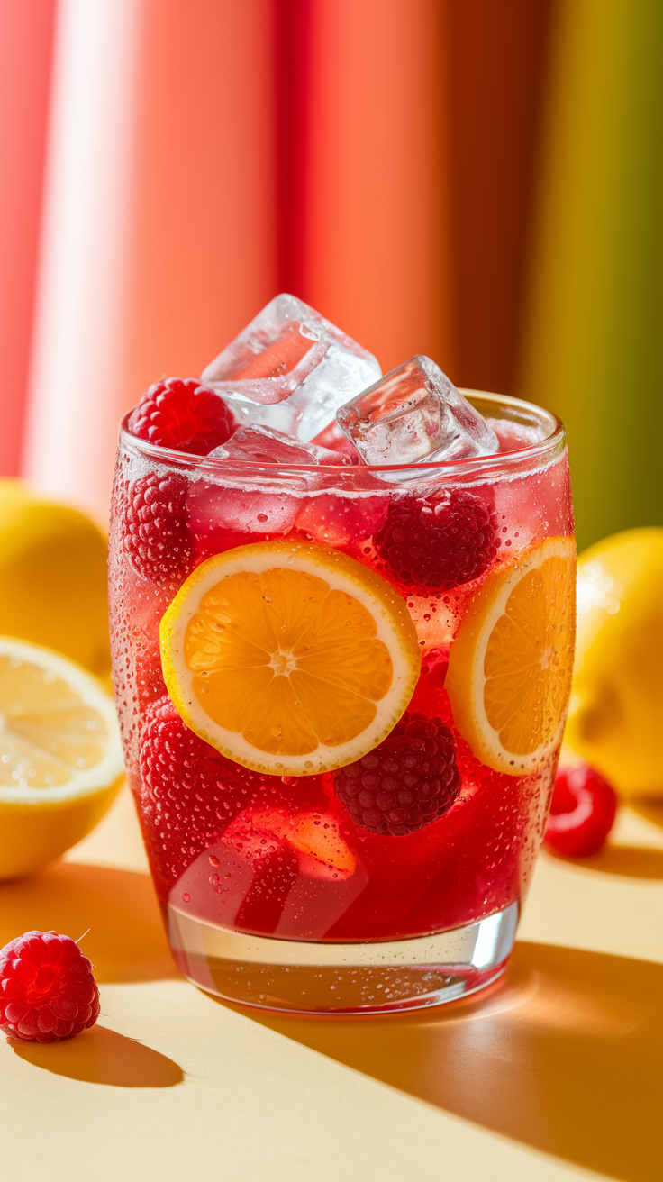 Raspberry Lemon Fizz Mocktail