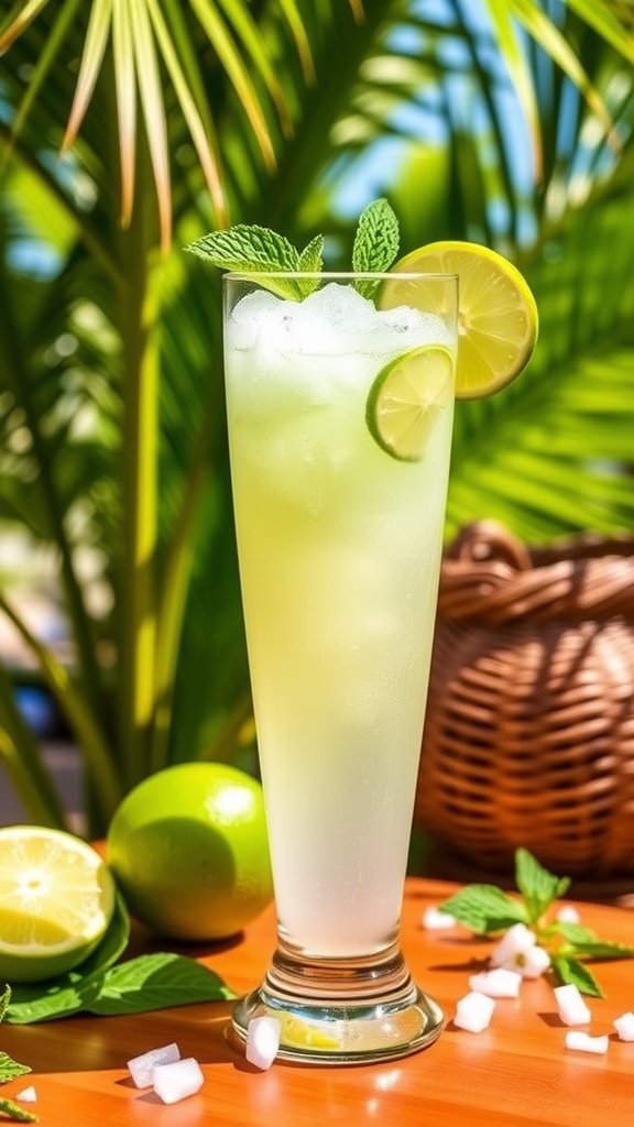 Refreshing Coconut Lime Fizz Mocktail