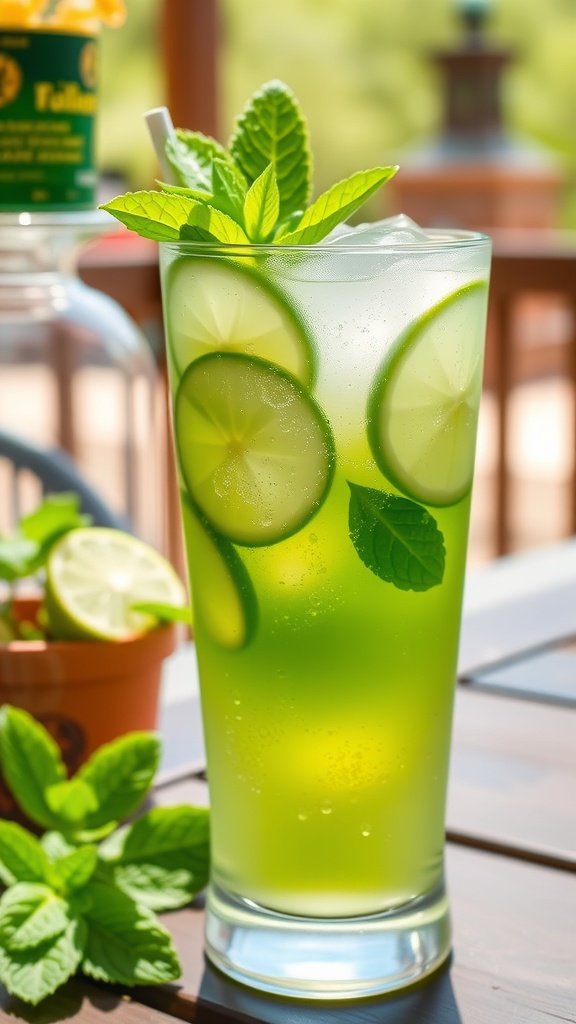 Refreshing Cucumber Mint Cooler Mocktail