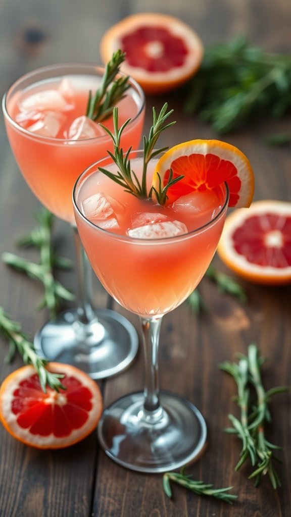 Refreshing Grapefruit Rosemary Mocktail