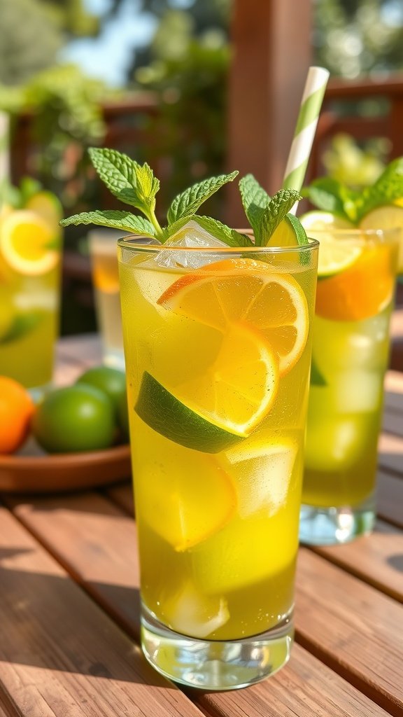 Refreshing Iced Green Tea Citrus Mocktail