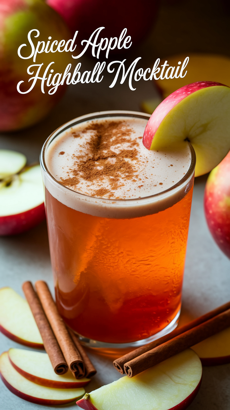 Spiced Apple Highball Mocktail