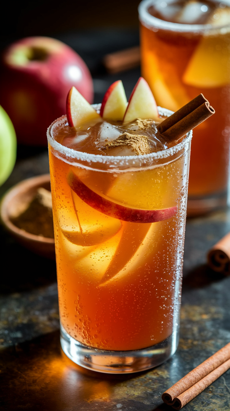 Spiced Apple Highball Mocktail