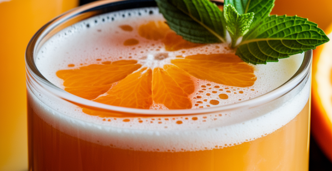 Tangerine Honey Fizz Mocktail