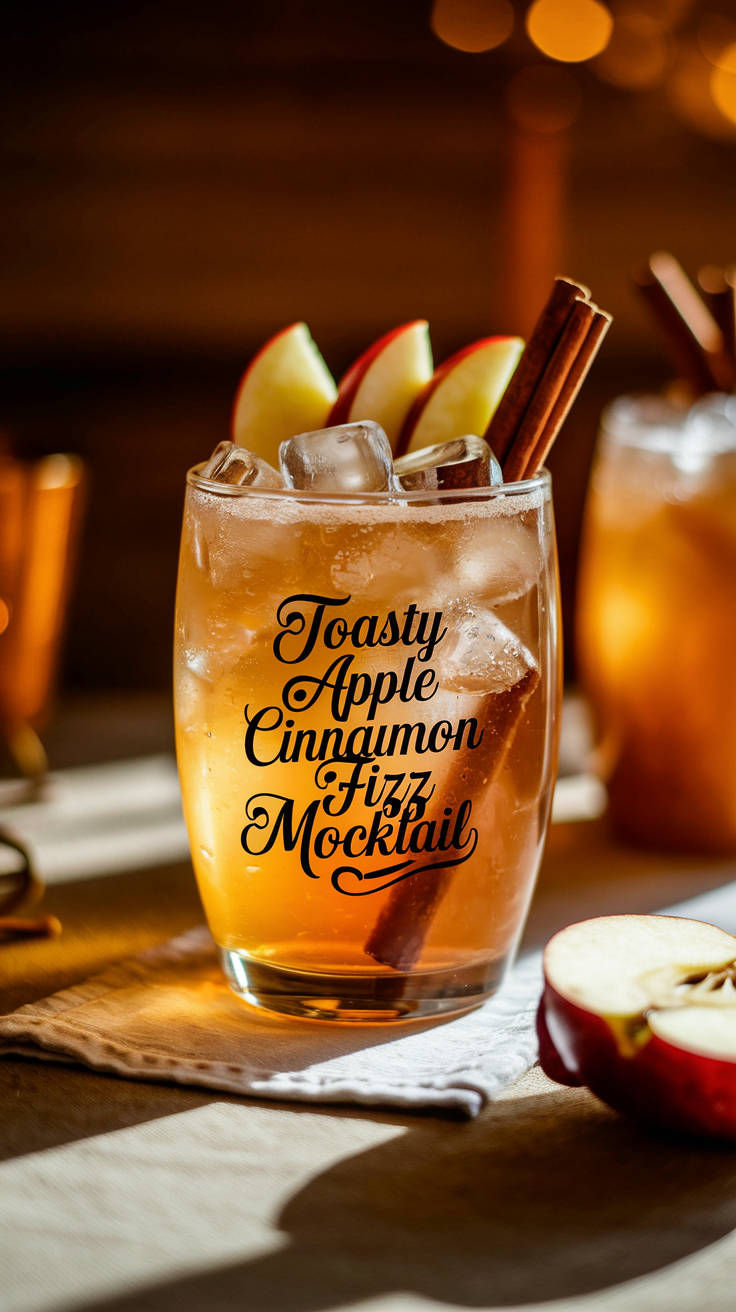 Toasty Apple Cinnamon Fizz Mocktail