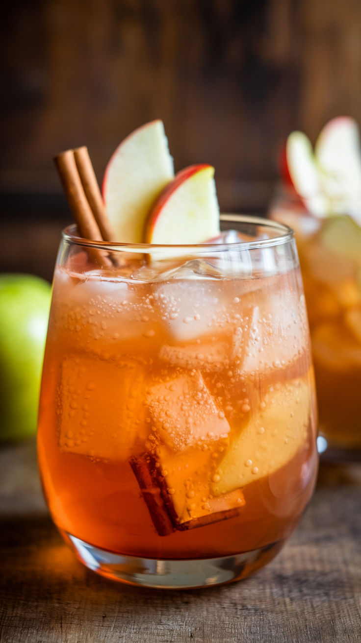 Toasty Apple Cinnamon Fizz Mocktail