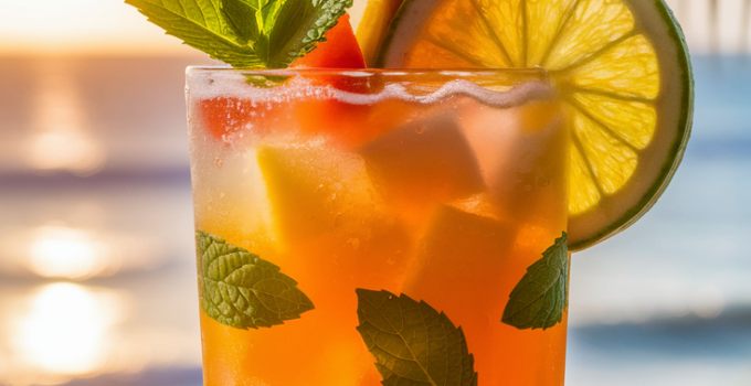Tropical Fruit Punch Mocktail