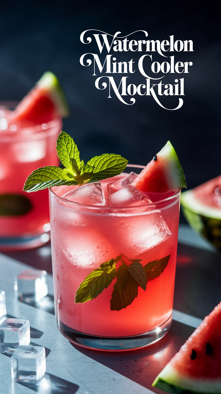 Watermelon Mint Cooler Mocktail