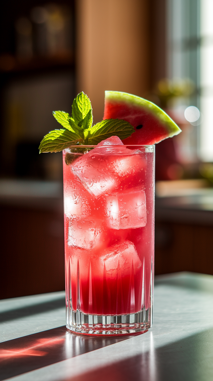 Watermelon Mint Cooler Mocktail