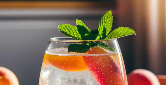 White Peach Refresher Mocktail