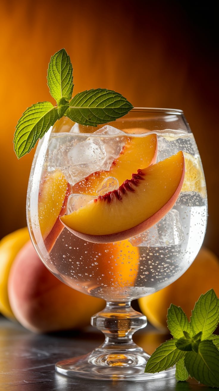 White Peach Refresher Mocktail